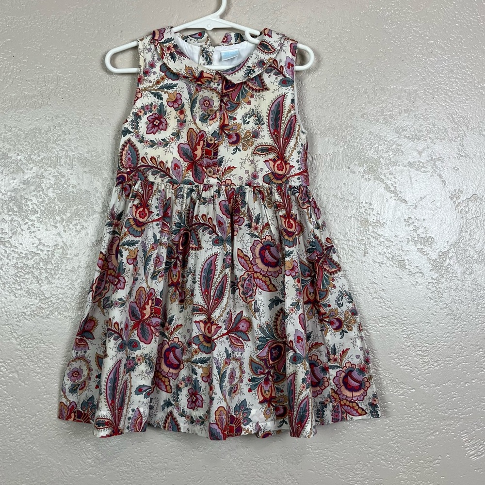 Edgehill Collection Girl 4T Floral Smocked Sleeveless Dress Spring Summer